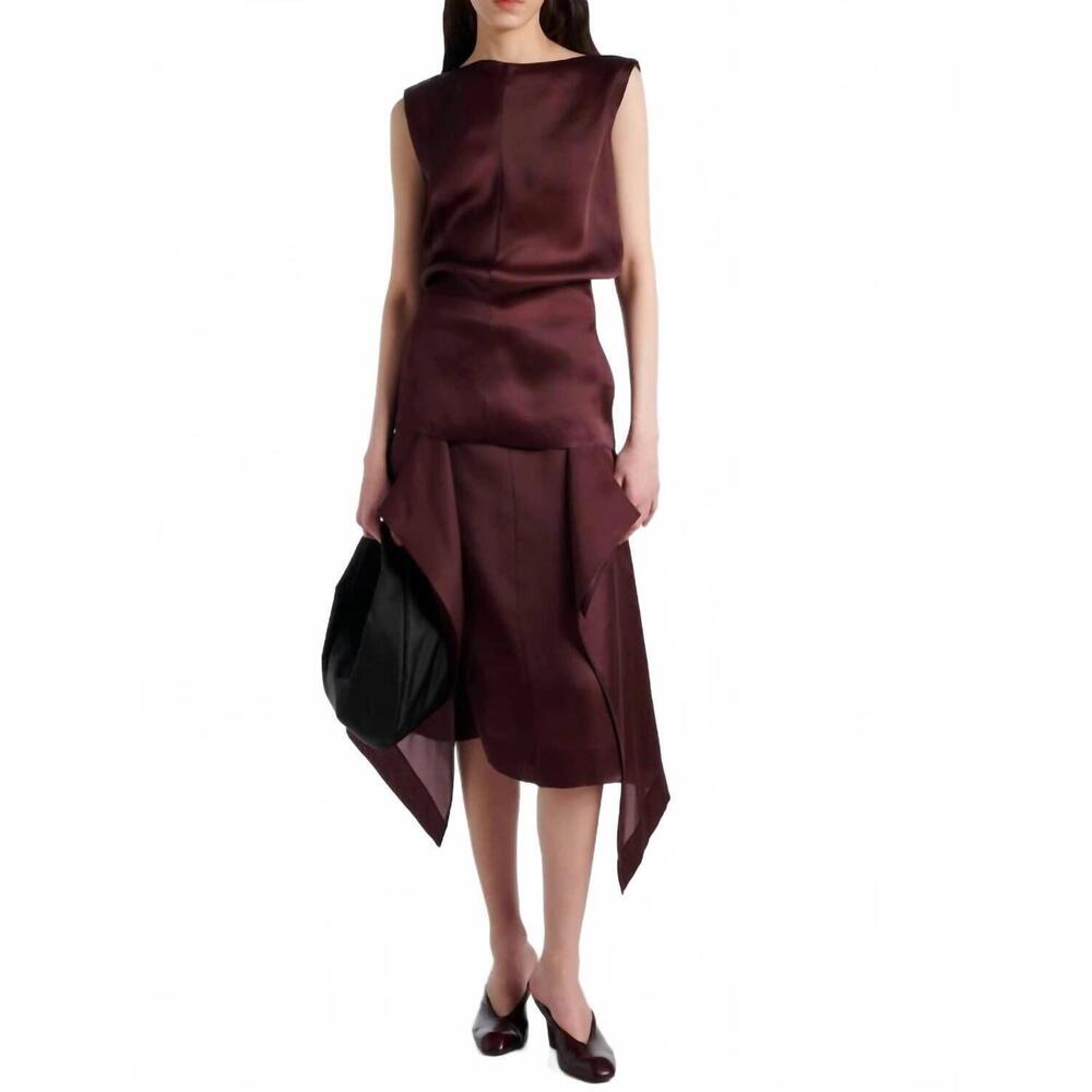 NEW KHAITE toma dress in alamandine